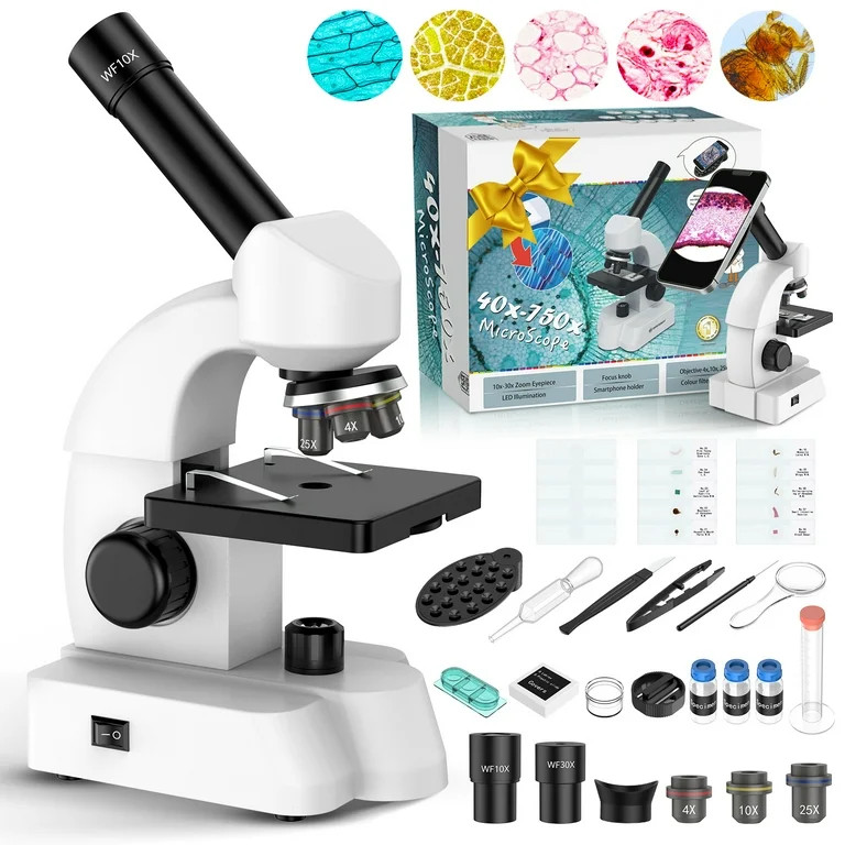 Microscope for Kids Beginners Children Student,Compound Biological Educational Microscope with Sm... | Walmart (US)