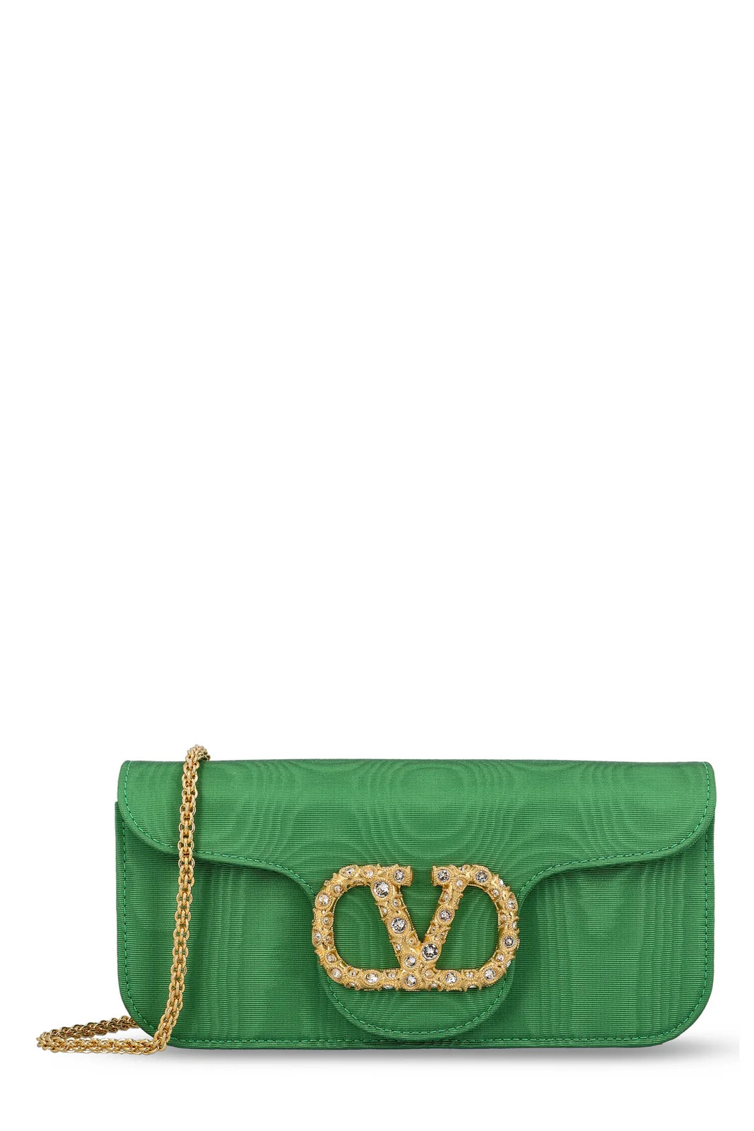 Valentino Locò VLogo Signature Foldover Top Clutch Bag | Cettire Global