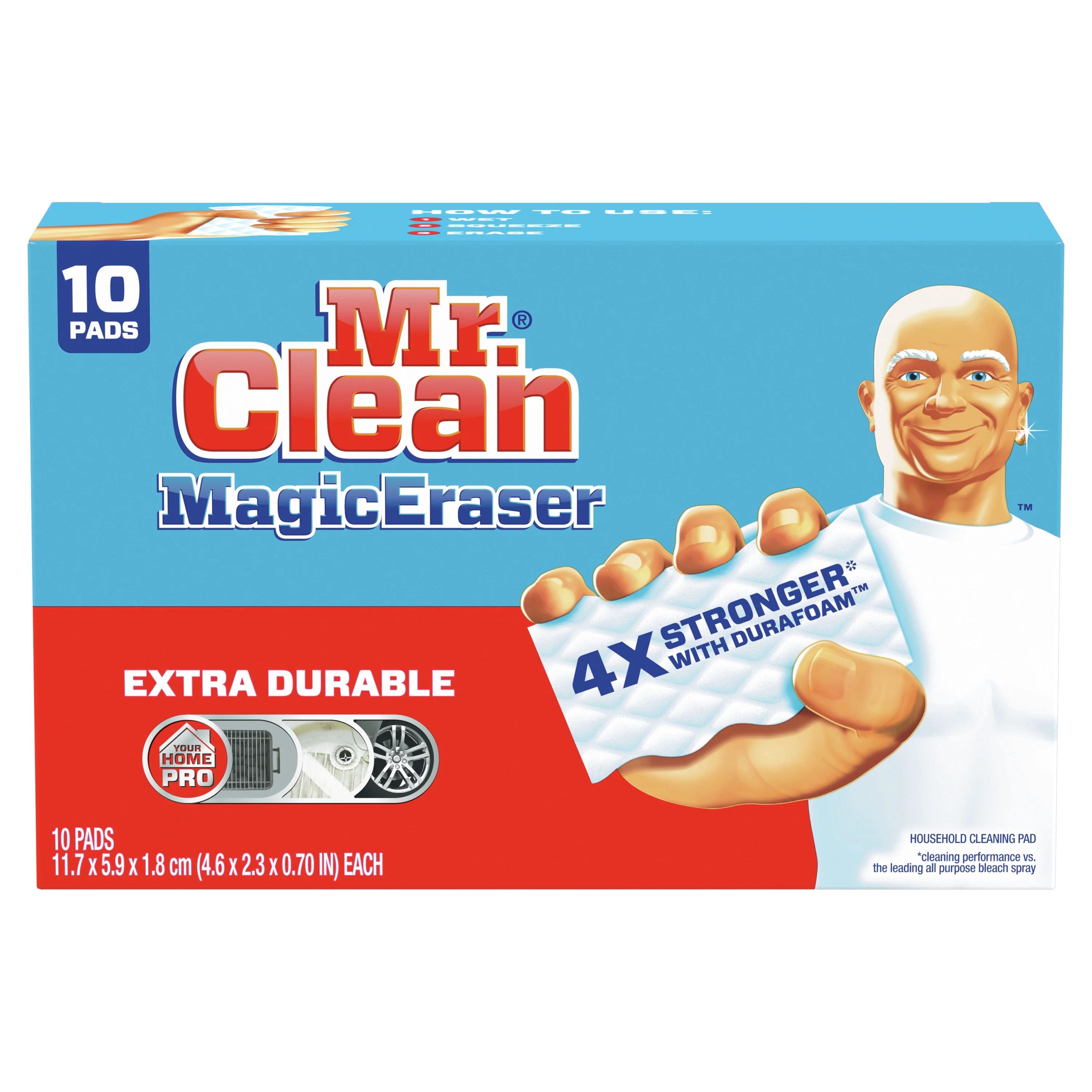 Mr. Clean Magic Eraser Extra Durable All-Purpose Foam Cleaning Pads with Durafoam, 10 Ct | Walmart (US)