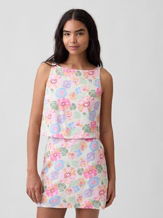 Linen-Blend Apron Top | Gap Factory