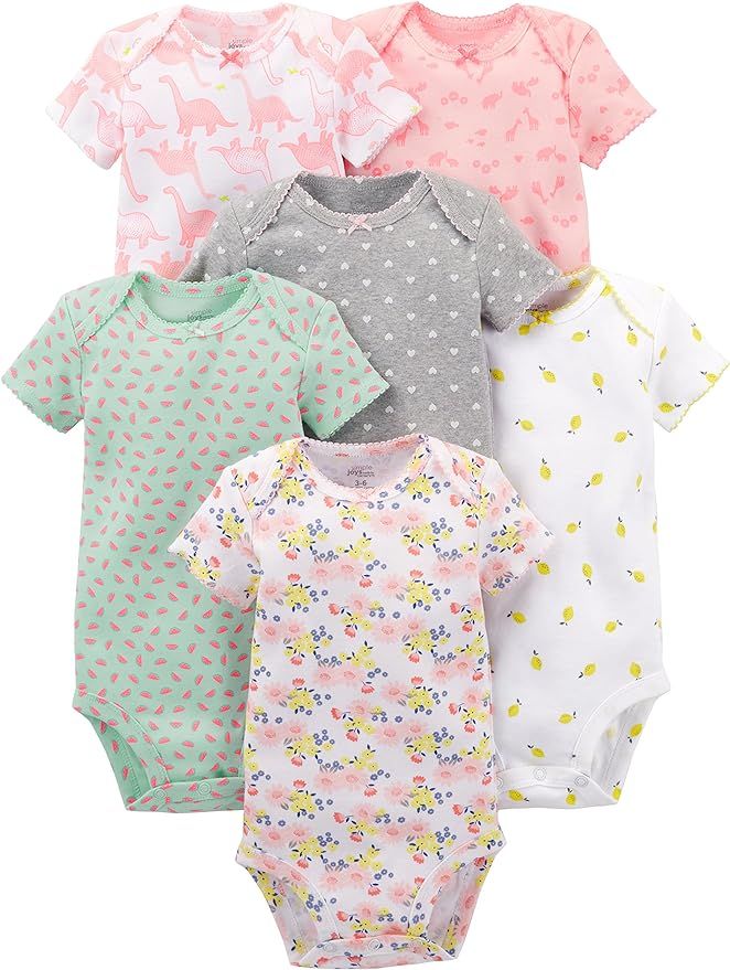 Simple Joys by Carter's baby-girls 6-pack Short-sleeve Bodysuit | Amazon (US)