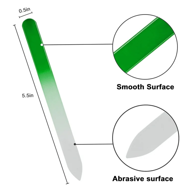 6pcs Glass Nail Files, EEEkit Professional Double Sided Fingernail File, Manicure Care Tool | Walmart (US)