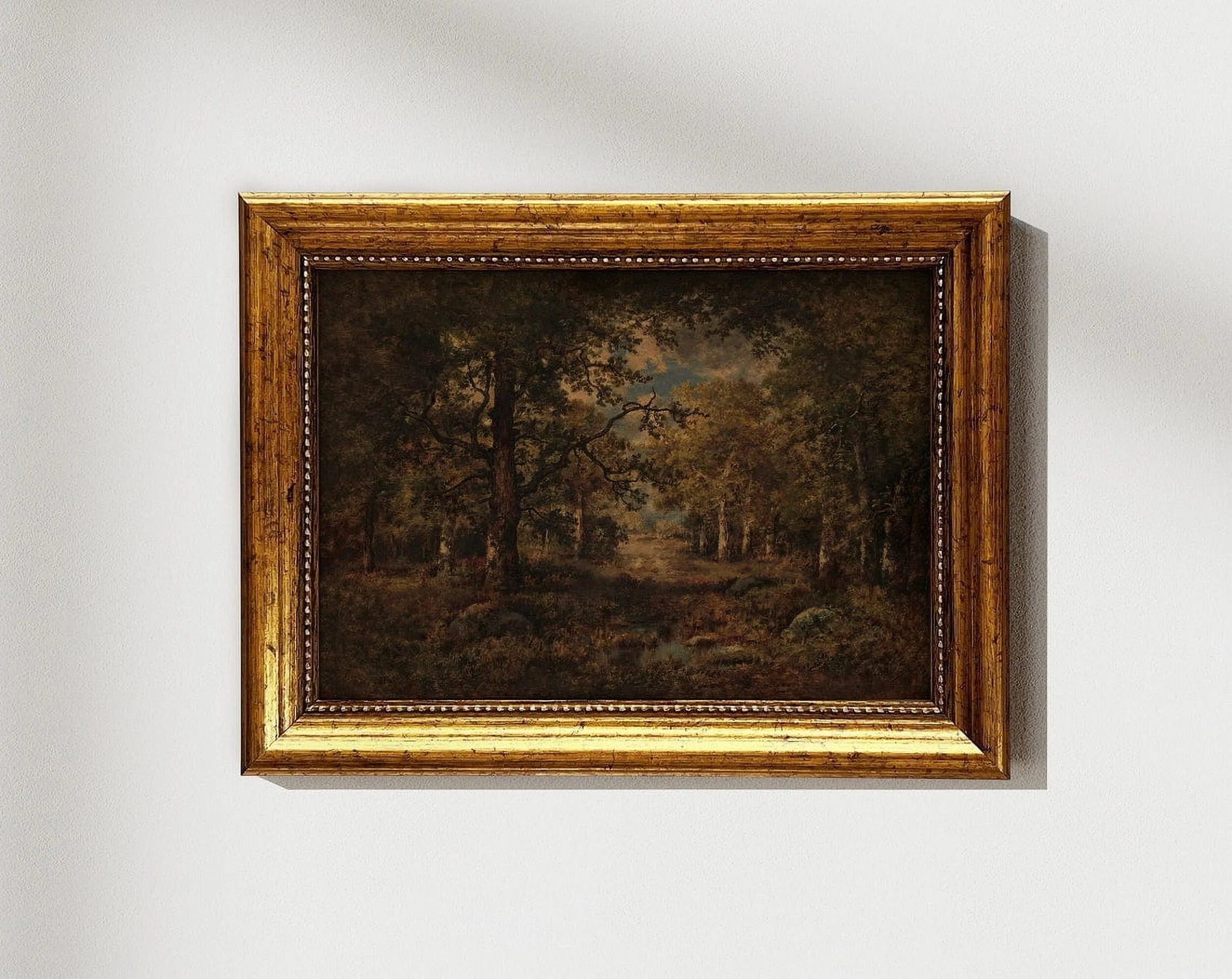 Vintage Moody Forest Landscape Print, Neutral Scenery Painting, Rustic Decor, Wall Art, Modern Wa... | Walmart (US)