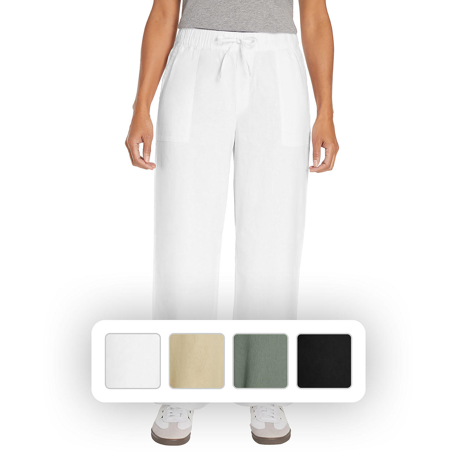Gap Women's Linen Pants WhiteL:- L, White | Sam's Club