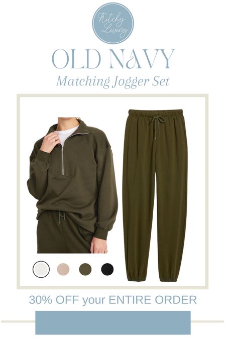 30% off this matching jogger set from Old Navy, perfect for that summer to fall transition! Own and LOVE, so comfy and elevated #oldnavy #oldnavyfashion #oldnavyfinds

#LTKfindsunder50 #LTKsalealert