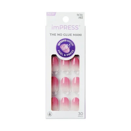 imPRESS Design Press On Nails No Glue Needed Secretly Yours Pink Short Oval 30 Count | Walmart (US)