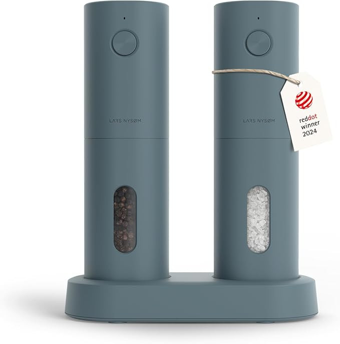 LARS NYSØM Electric Salt and Pepper Grinder Set, USB Rechargeable, Automatic Salt and Pepper Mil... | Amazon (US)
