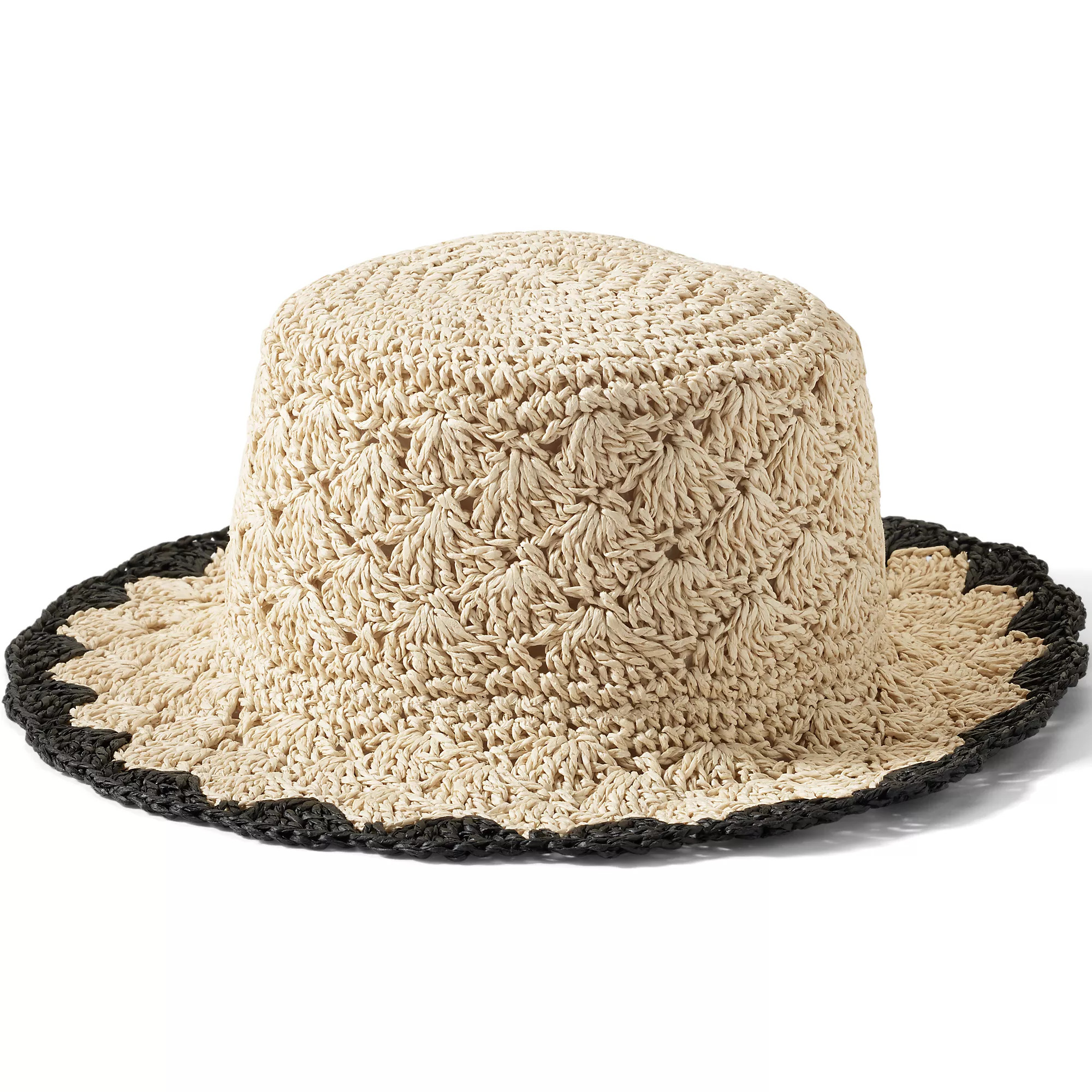 Women's Raffia Bucket Hat | Lands' End (US)