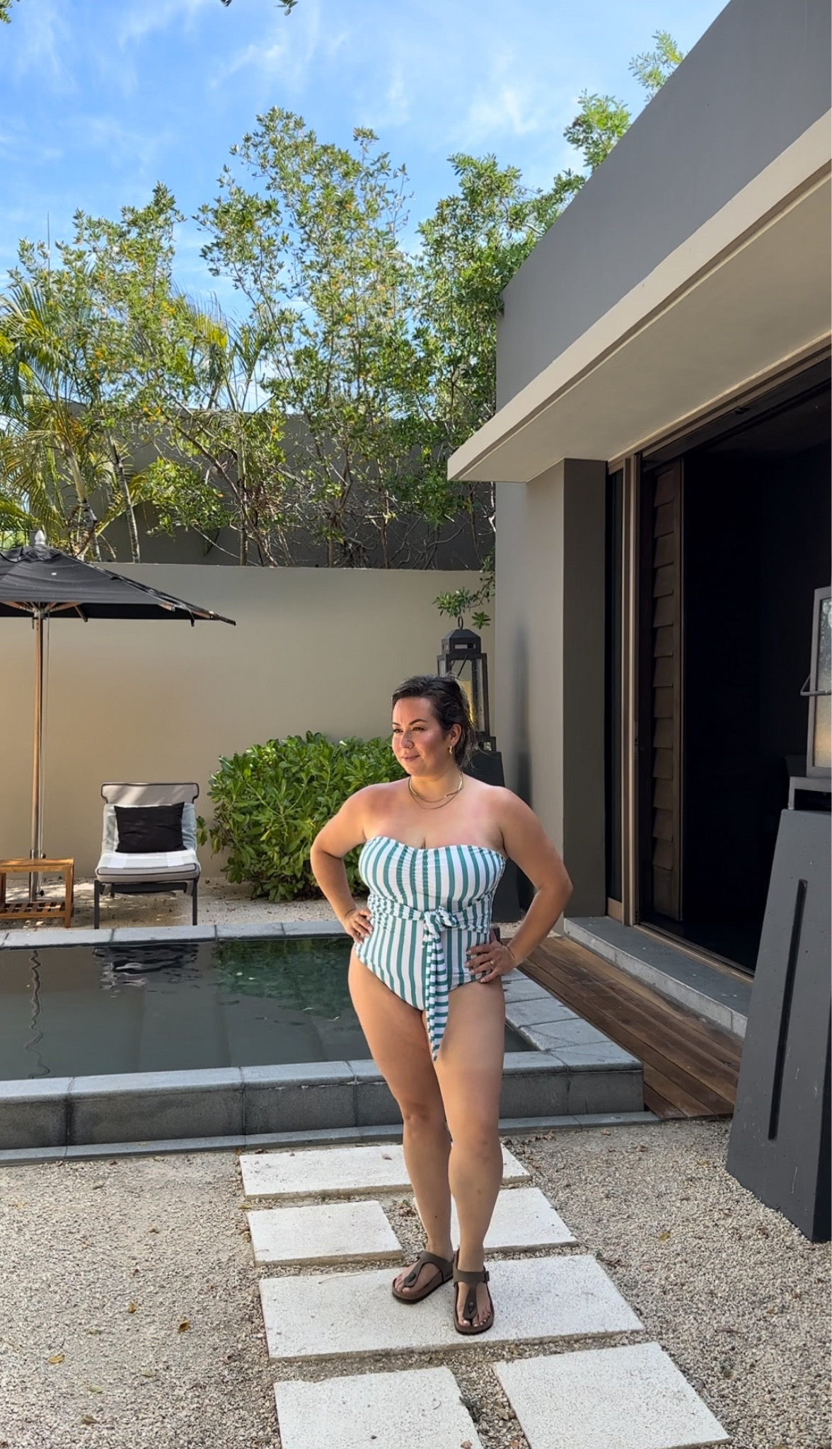 Striped halter 👙☀️ 

#LTKsummer #LTKmidsize #LTKswimwear