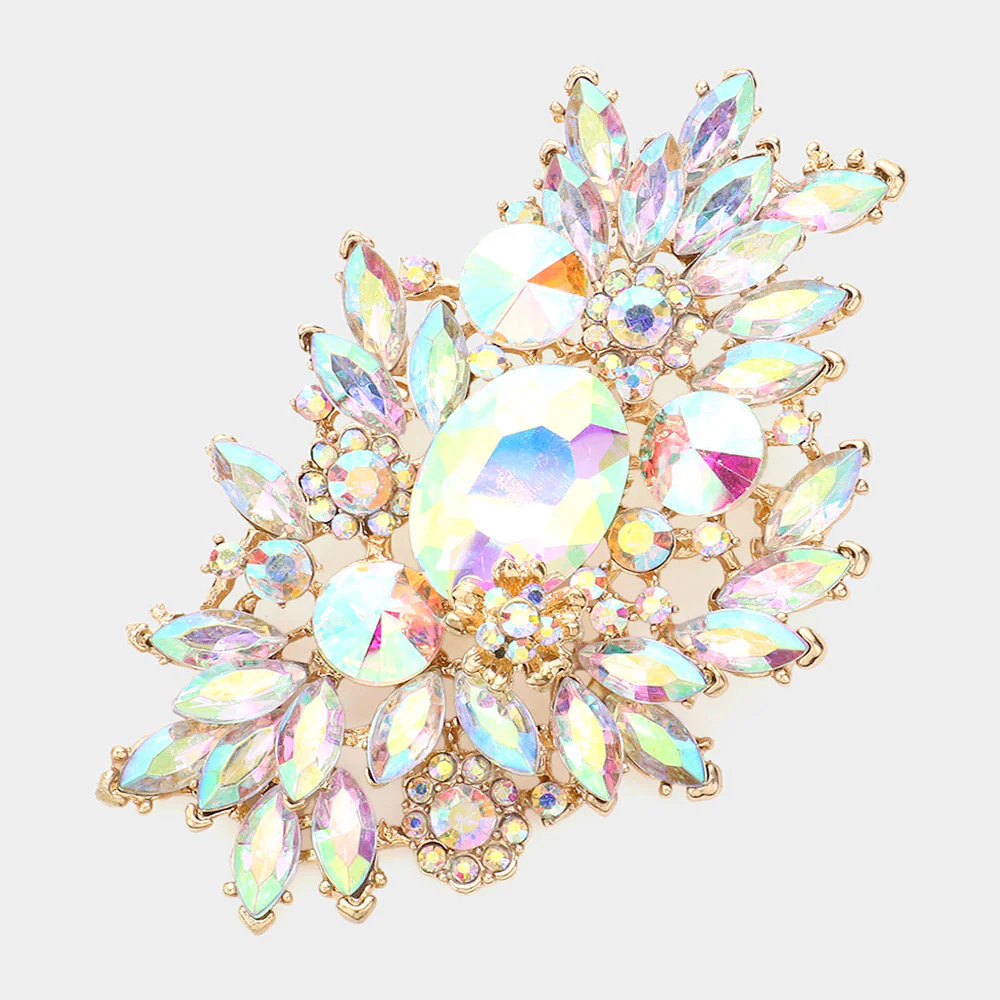 Glass Crystal Bouquet Pin Brooch | Shop Simon