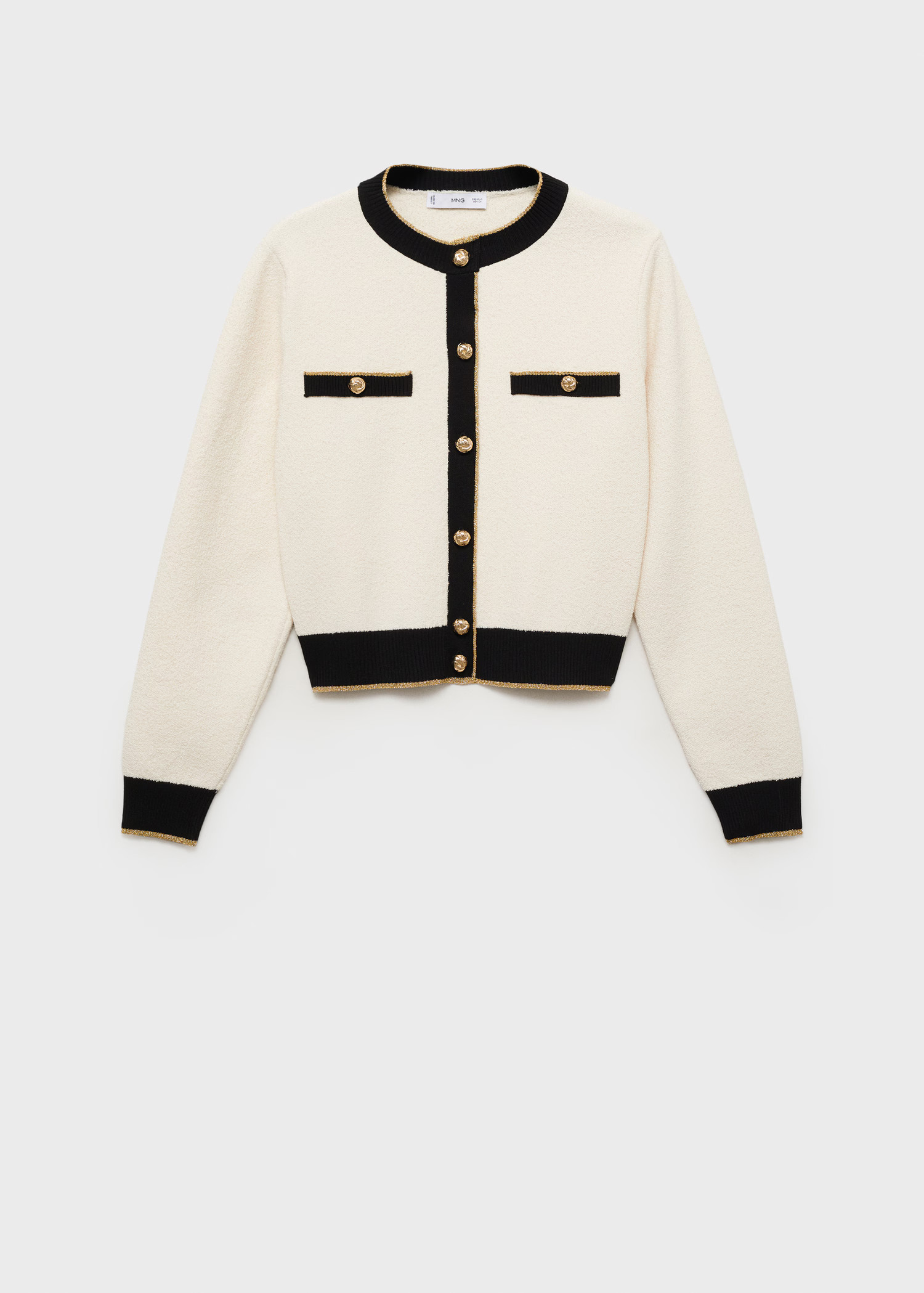 Knitted cardigan with double trim - Women | MANGO United Kingdom | MANGO (UK)