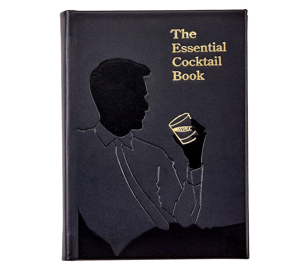 Essential Cocktail Leather Book, Black | Pottery Barn (US)