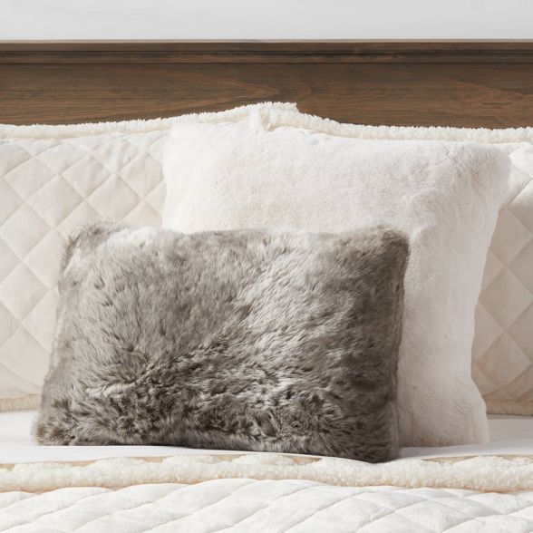 Faux Fur Ombre Decorative Throw Pillow - Threshold™ | Target