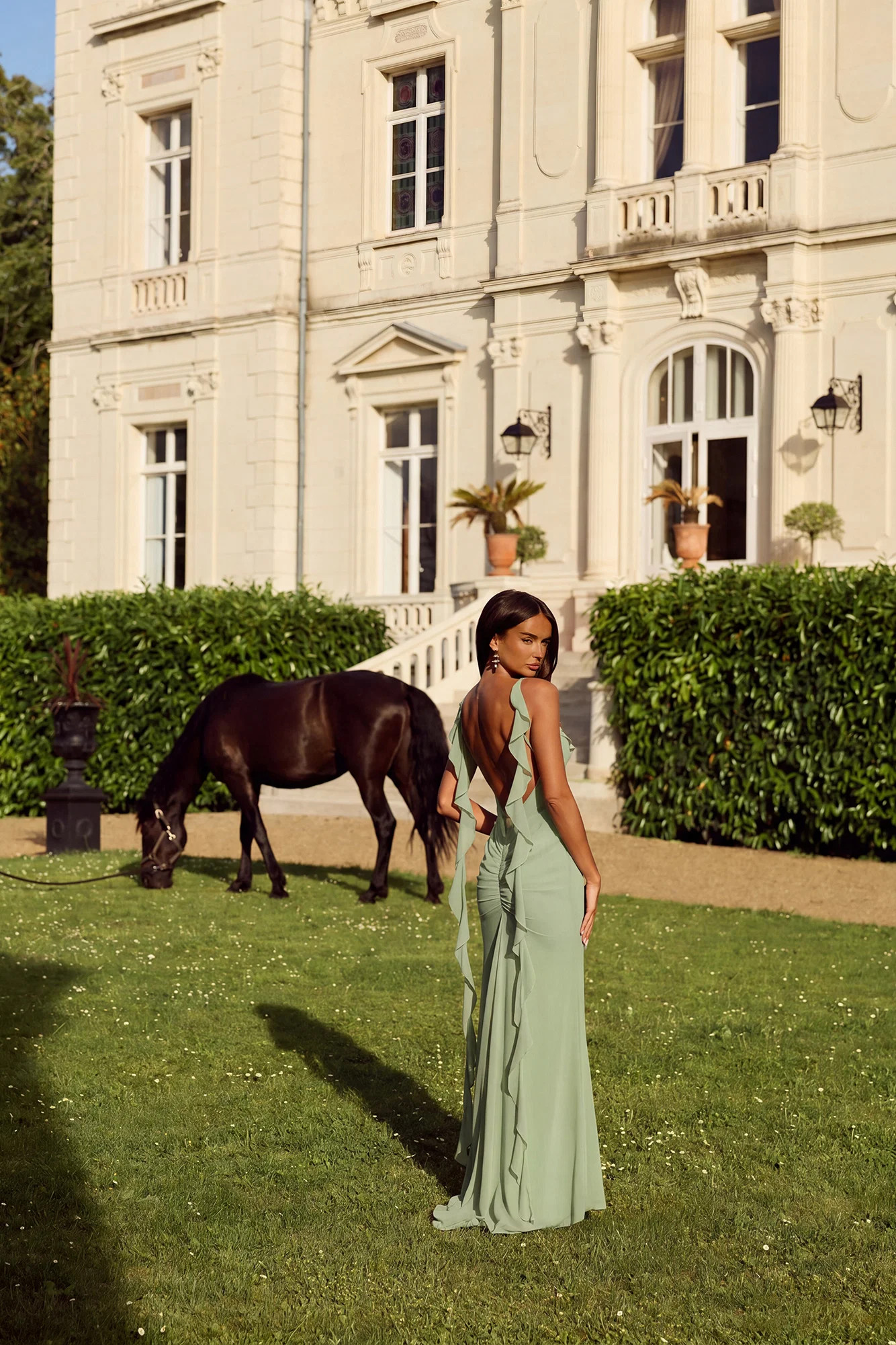 Pop Of Drama Maxi Dress Sage | Hello Molly (US)