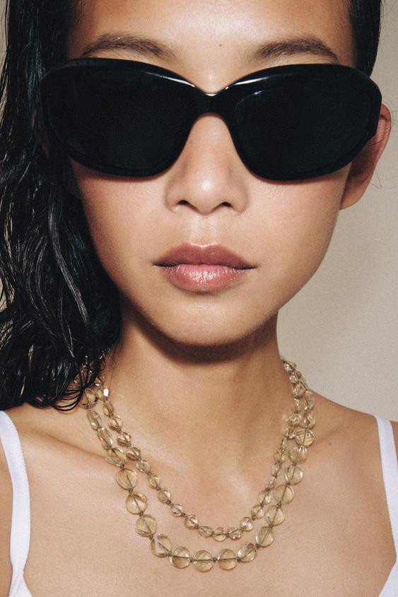 Zara - Pack Of 2 Crystal Piece Necklaces - 990 - M - Woman | Zara US