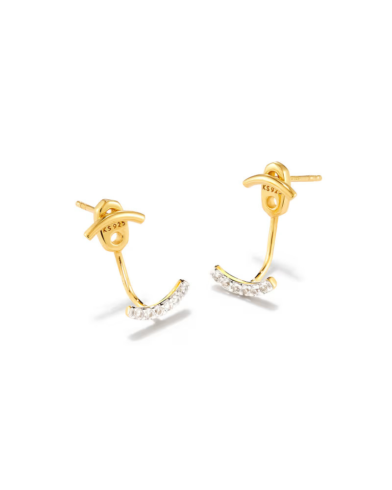 Micah 18k Yellow Gold Vermeil Ear Jacket in White Sapphire | Kendra Scott