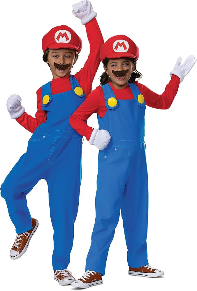 Kid's Super Mario Bros Premium Mario Costume | Amazon (US)