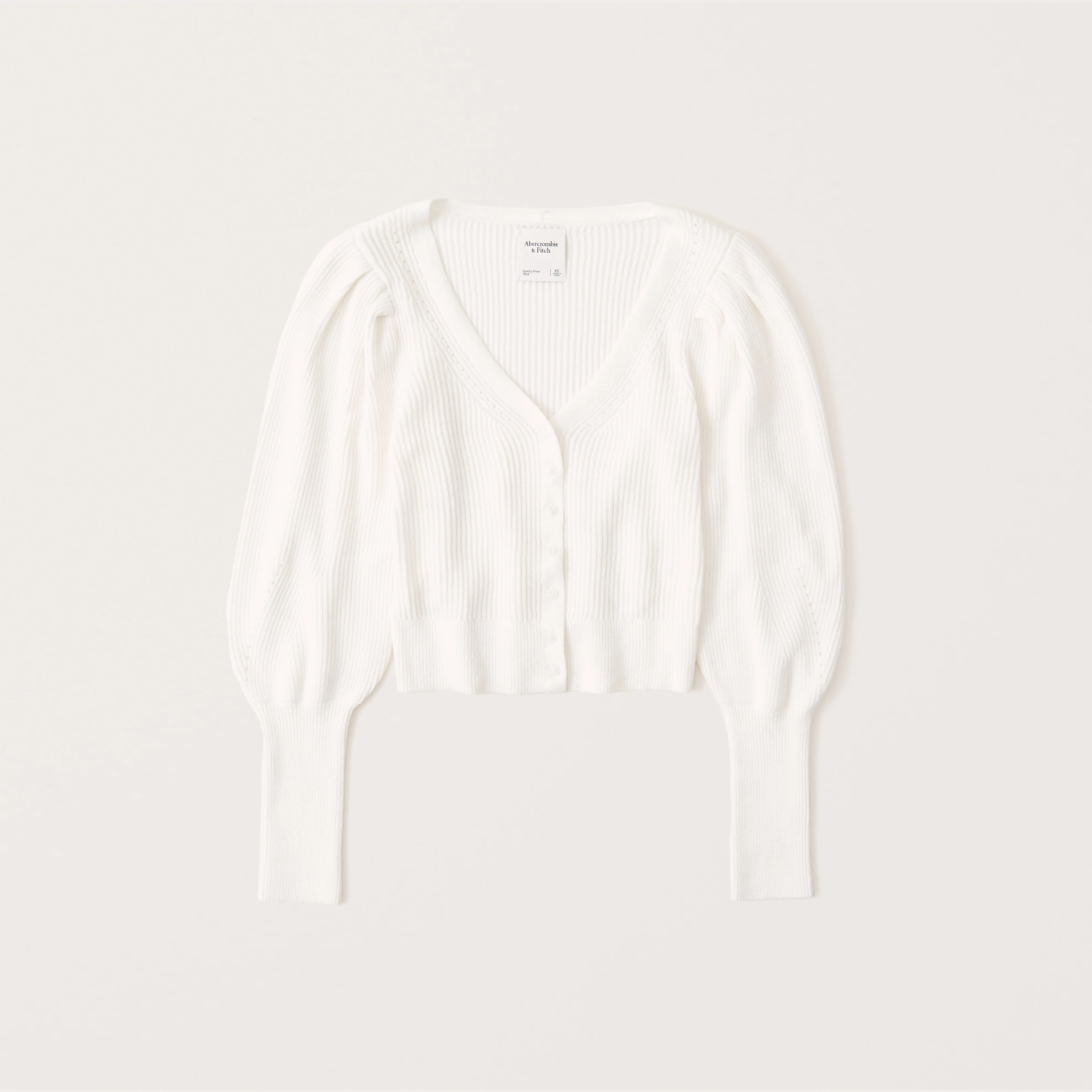 Women's Puff Sleeve Cropped Cardigan | Women's New Arrivals | Abercrombie.com | Abercrombie & Fitch (US)