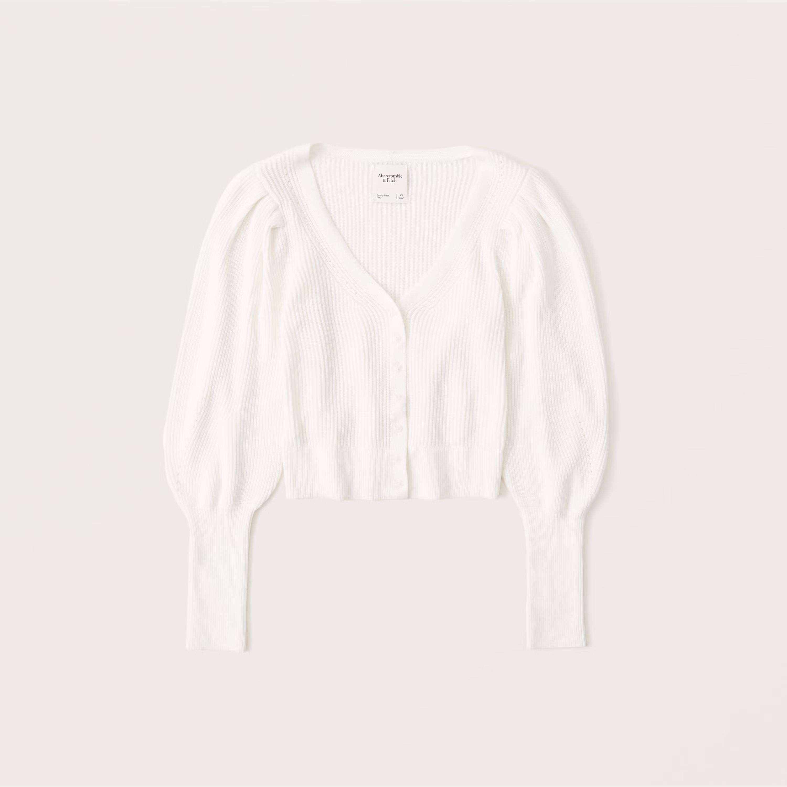 Women's Puff Sleeve Cropped Cardigan | Women's New Arrivals | Abercrombie.com | Abercrombie & Fitch (US)