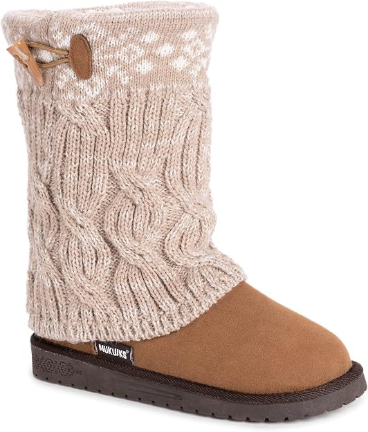 MUK LUKS Womens Cheryl Faux Suede Pull On Winter & Snow Boots | Amazon (US)