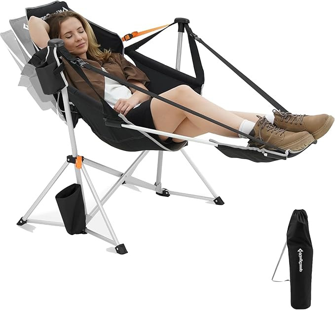 KingCamp Hammock Chair with Footrest, Swinging Portable Folding Camping Chairs for Adults MAX 400... | Amazon (US)