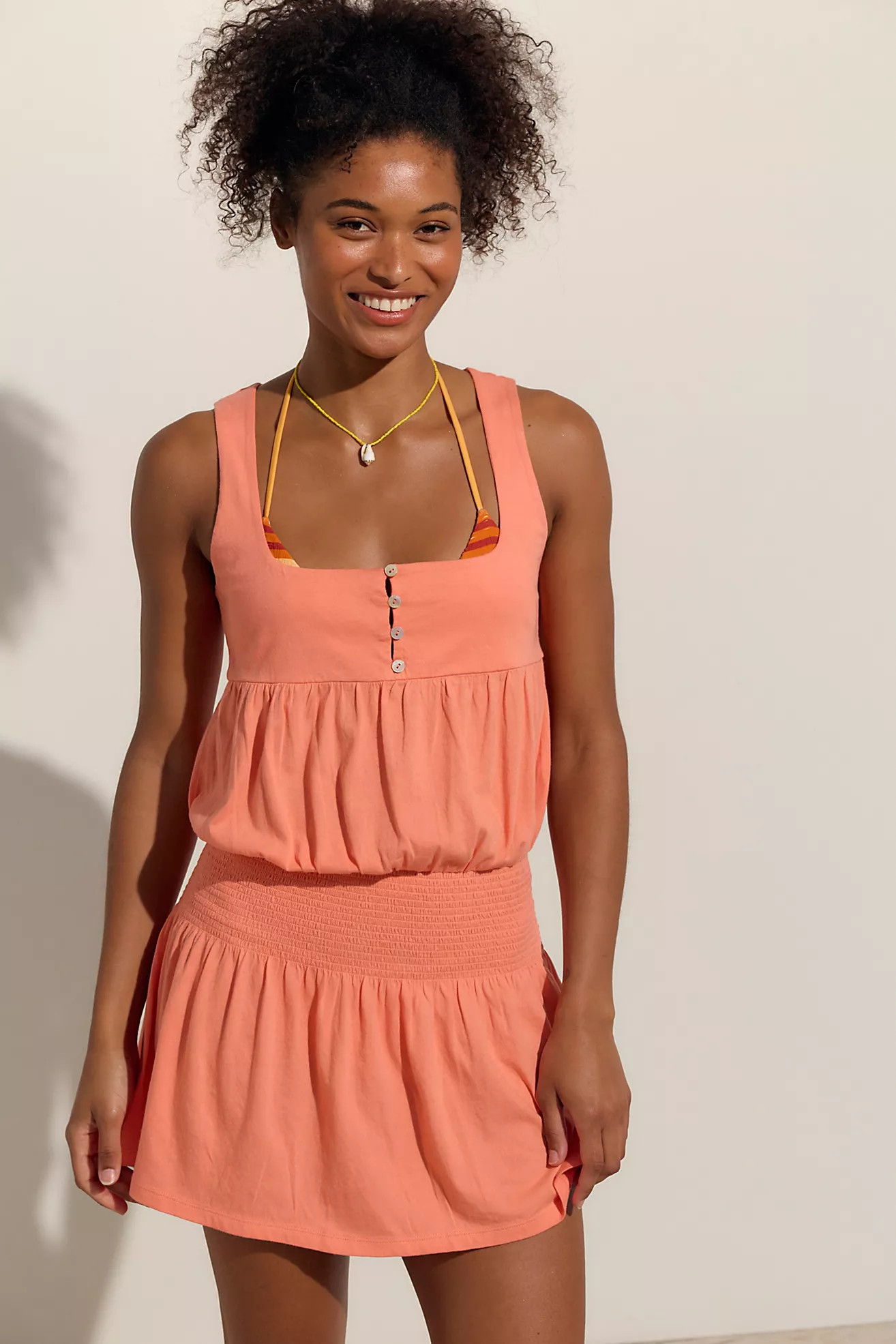 Hally Cotton-Jersey Mini Dress | Free People (Global - UK&FR Excluded)