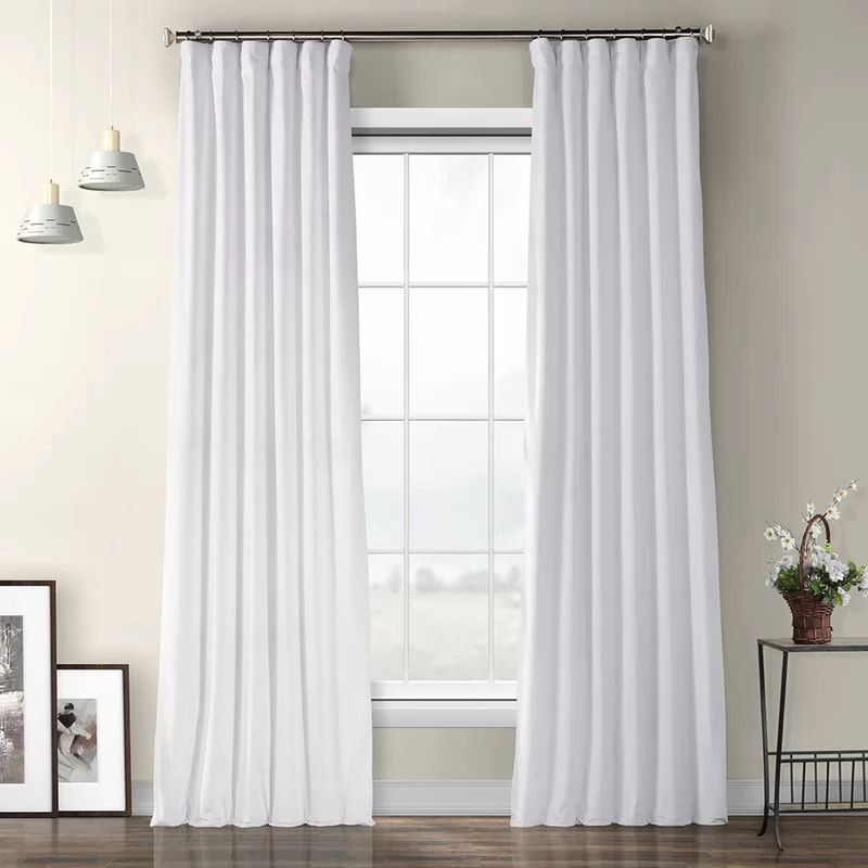 Heritage Plush Velvet Curtains for Bedroom - Room Darkening Curtains for Living Room Window Singl... | Wayfair Professional
