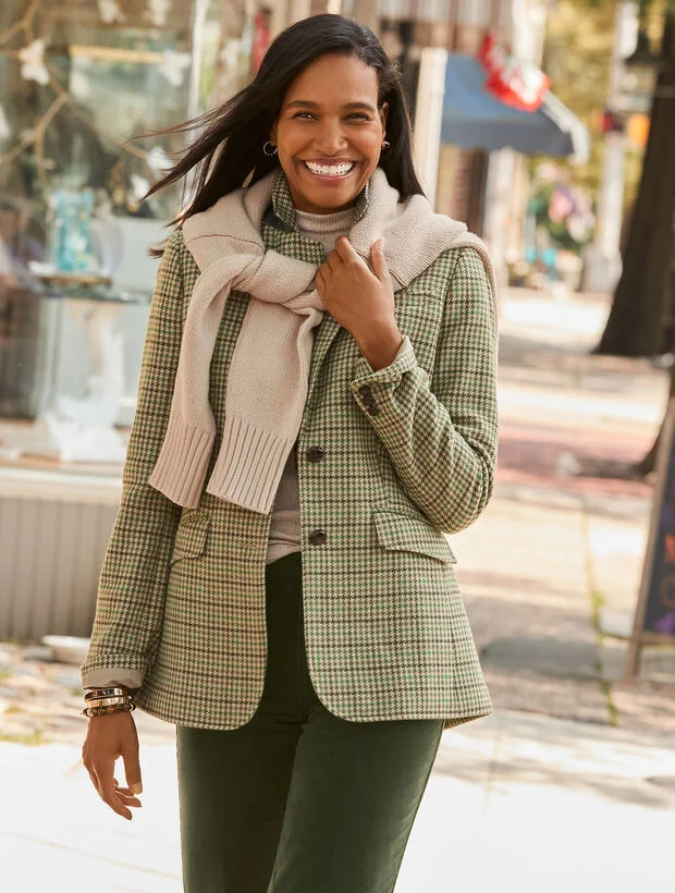 Shetland Blazer - Clemsey Plaid | Talbots