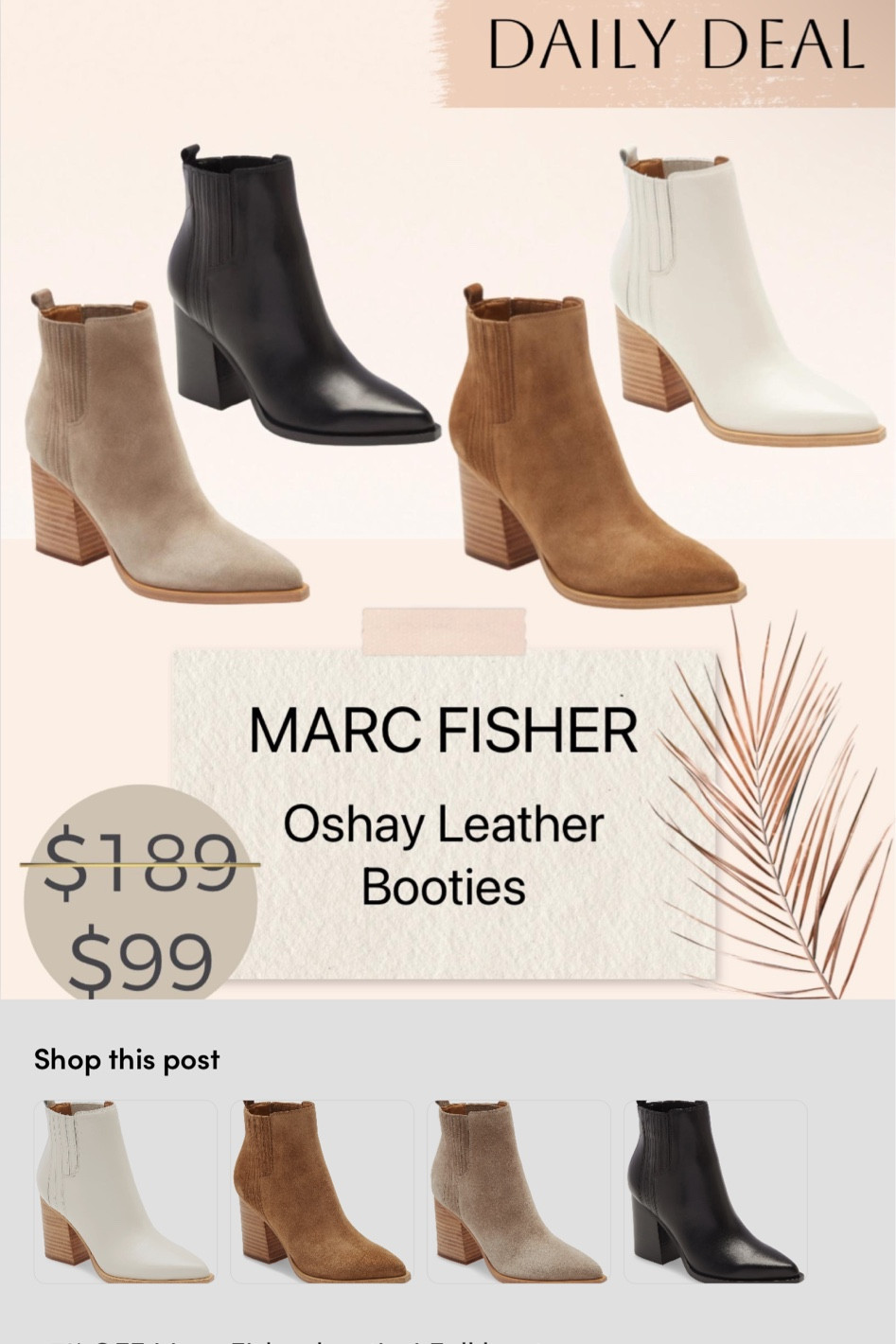 47% off Marc Fisher booties. Booties for fall!!! 

Linked other cute booties too!! 💓

#LTKshoecrush #LTKunder100 #LTKSeasonal