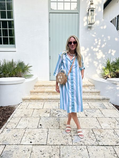 Caftan you can wear as a coverup or for a casual beach lunch or dinner. Wearing the small! Such comfy sandals under $20 

#LTKSeasonal #LTKFind #LTKstyletip