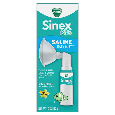 Sinex Kids' Saline Easy Mist Spray - Sodium Chloride - 1.7oz | Target
