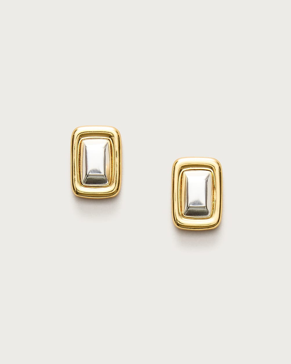 Mixed-metal square earrings | J. Crew US