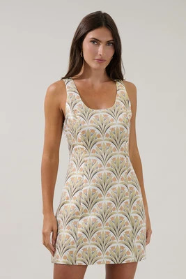 Kenny Sleeveless Mini Dress Aurra Jacquard | Sugarlips