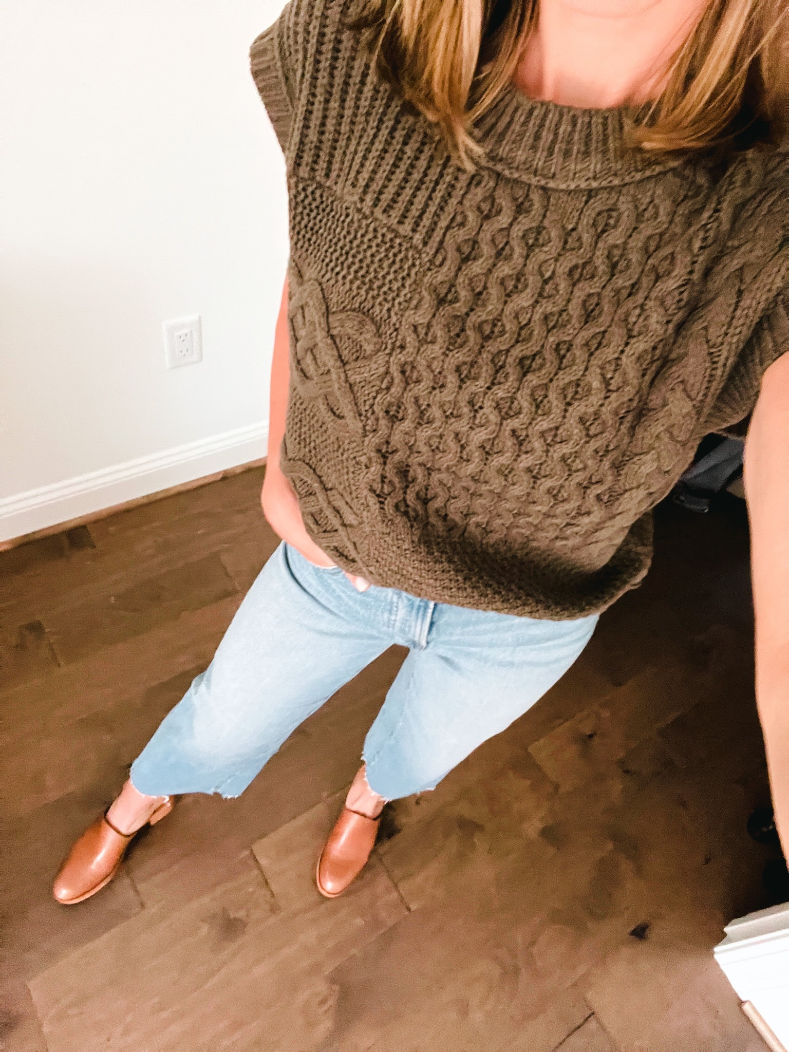 Madewell just launched this patchwork sweater vest and it’s the perfect casual top to wear with jeans this fall. It’s 30% off for Madewell insiders, and otherwise right under $100. It also comes in an antique cream. these wide leg jeans are also another New launch from Madewell. They fit like a glove. My clogs are under $100, but selling quickly!

#LTKunder100#LTKSeasonal#LTKshoecrush