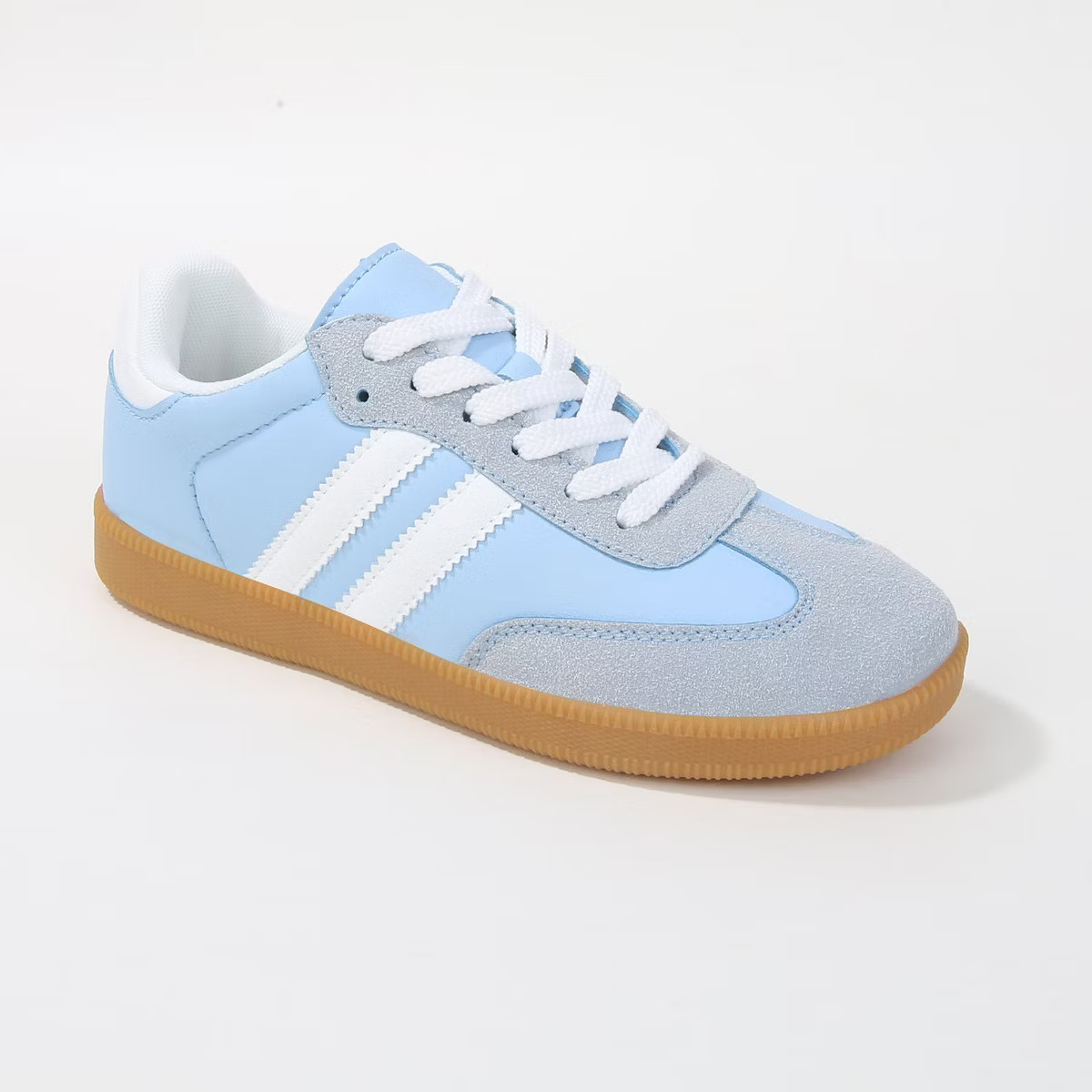 Berness Women's Lisa Retro Stripe Gum Sole Sneakers with Suede Accent | Target