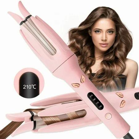 Automatic Hair Curler Double Ceramic Curling Irons with 1.5 Rotating Barrel 4 Temps & Timer | Walmart (US)