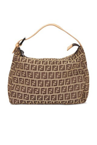 Fendi Zucchino Pouch Handbag in Beige | FWRD 