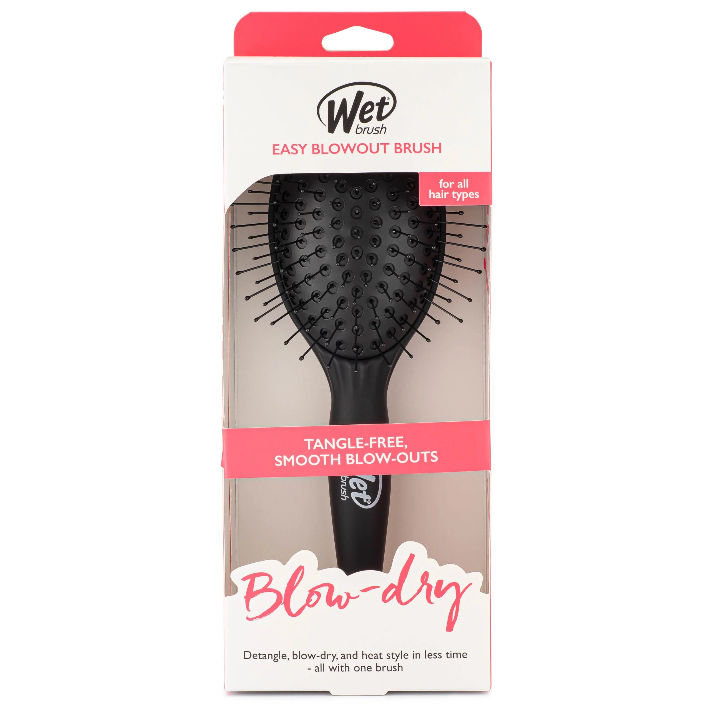 Wet Brush Easy Blowout Brush, Detangle, Blow-dry & Heat Style - Black 1CT | Walmart (US)