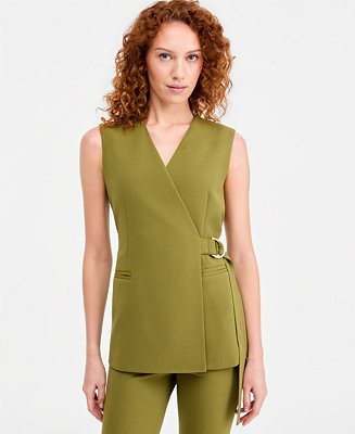 Women's Sleeveless D-Ring Wrap Blazer | Macy's