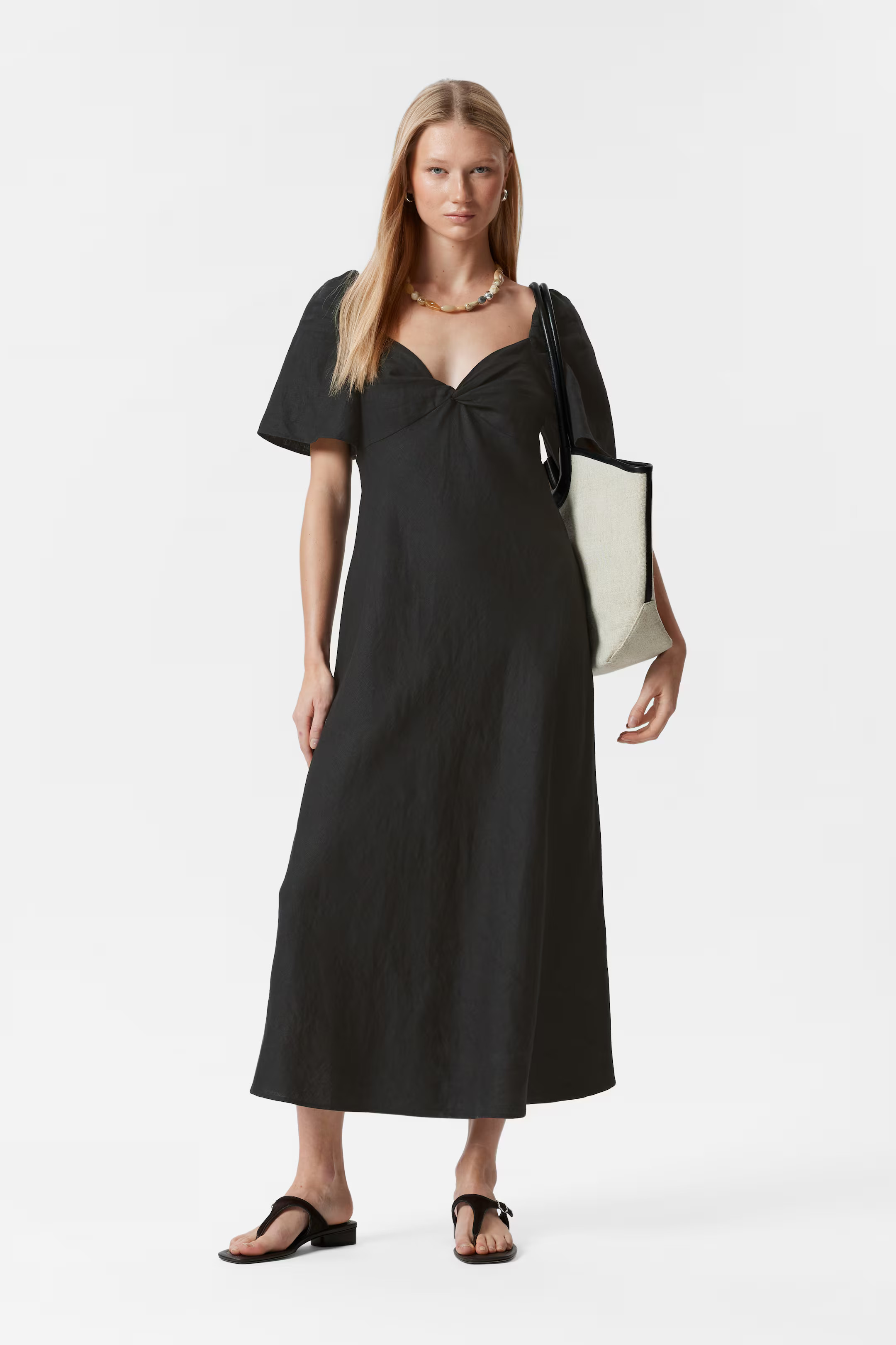 Midikleid aus Leinen | H&M (DE, AT, CH, NL, FI)