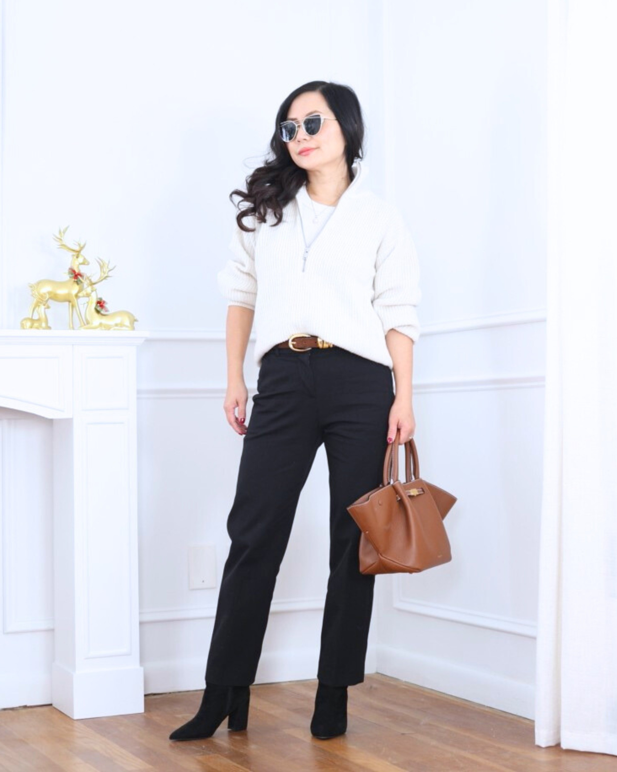 Easy, comfortable, and travel-ready — this half-zip sweater from Quince paired with black pants from J.Crew Factory is my go-to for days when I want to look put-together without sacrificing comfort. I’m 5’2, wearing size XS.

#LTKootd #LTKOver40 #LTKPetite