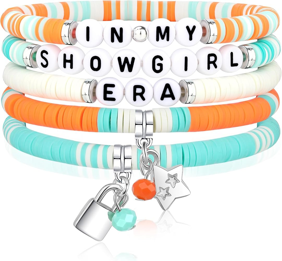 YELLOWPEACH In My Showgirl Era Bracelets Lock Star Tour Concert Inspired Outfit Match Jewlery for... | Amazon (US)