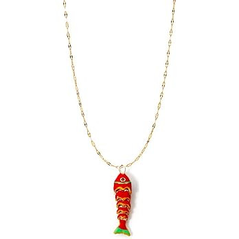 Amazon.com: Color Boho Fish Necklace for Women, Colorful enamel Beach Hawaiian Dainty Lucky Fish ... | Amazon (US)