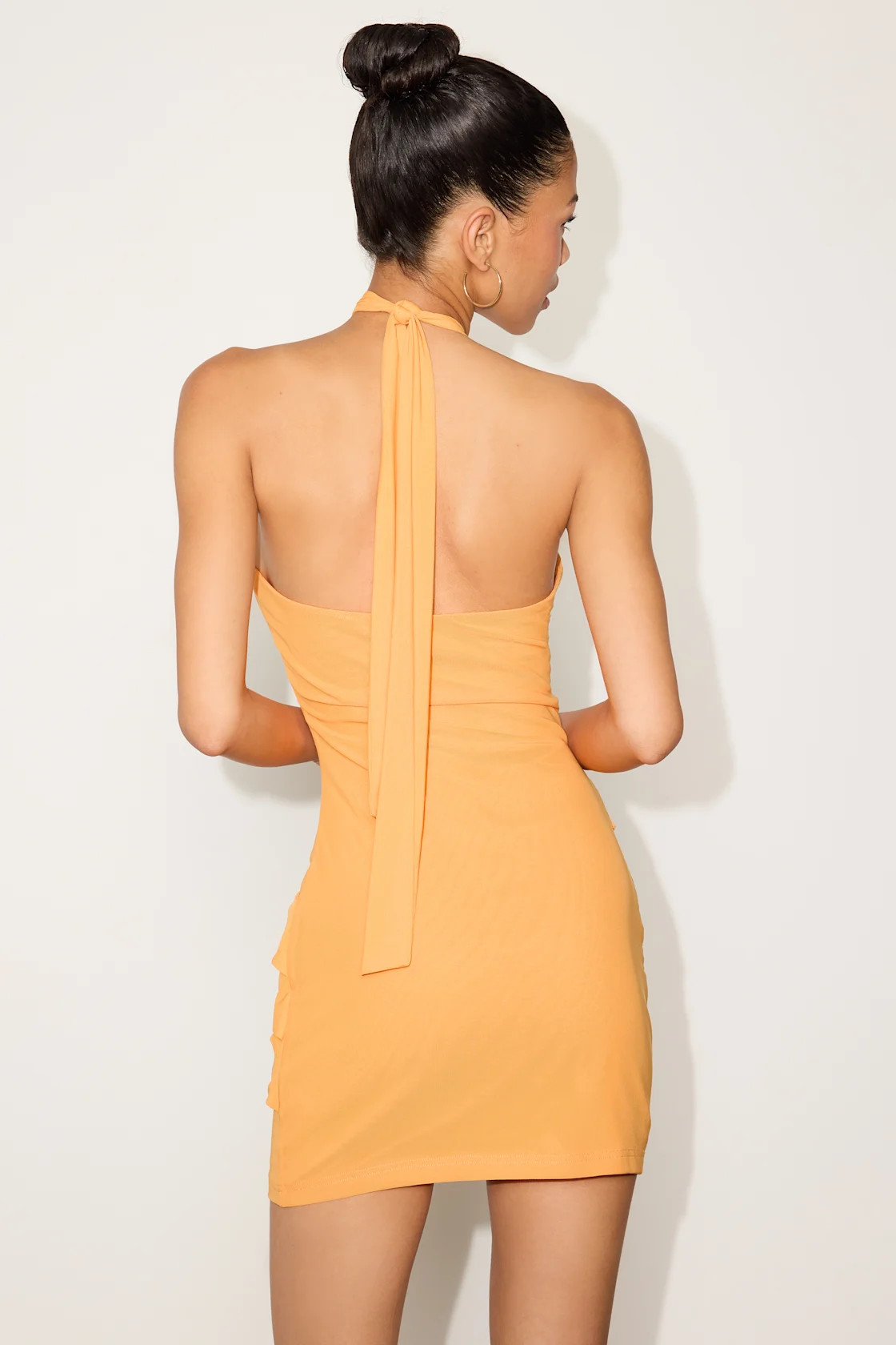 Luisa Light Orange Mesh Bodycon Mini Dress | Lulus