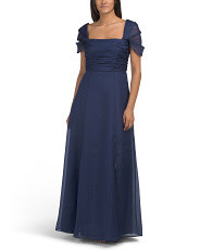 Short Sleeve A-line Organza Gown | Formal Dresses | Marshalls | Marshalls