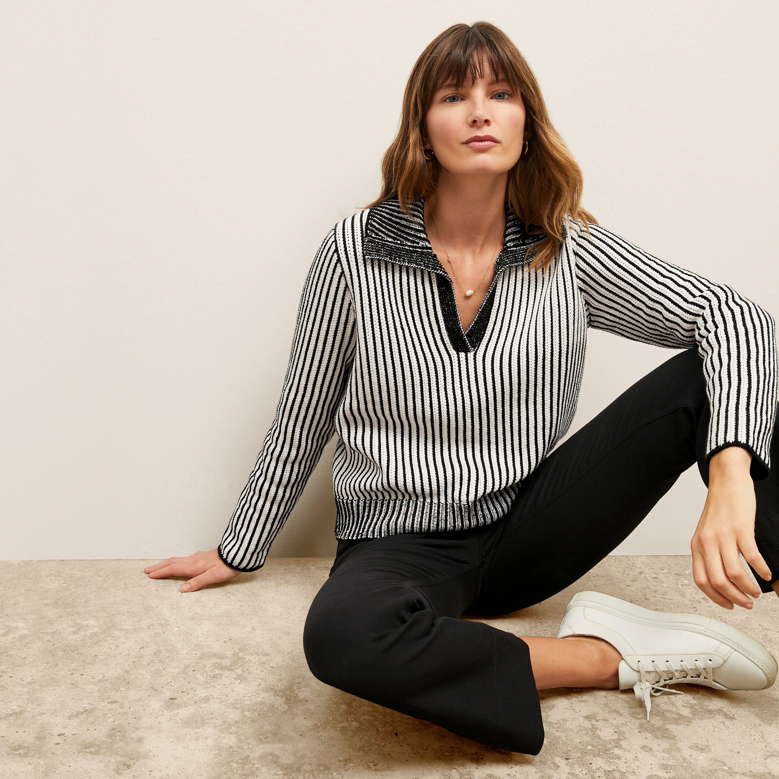 The Maja Sweater - Striped Cotton | MM LaFleur