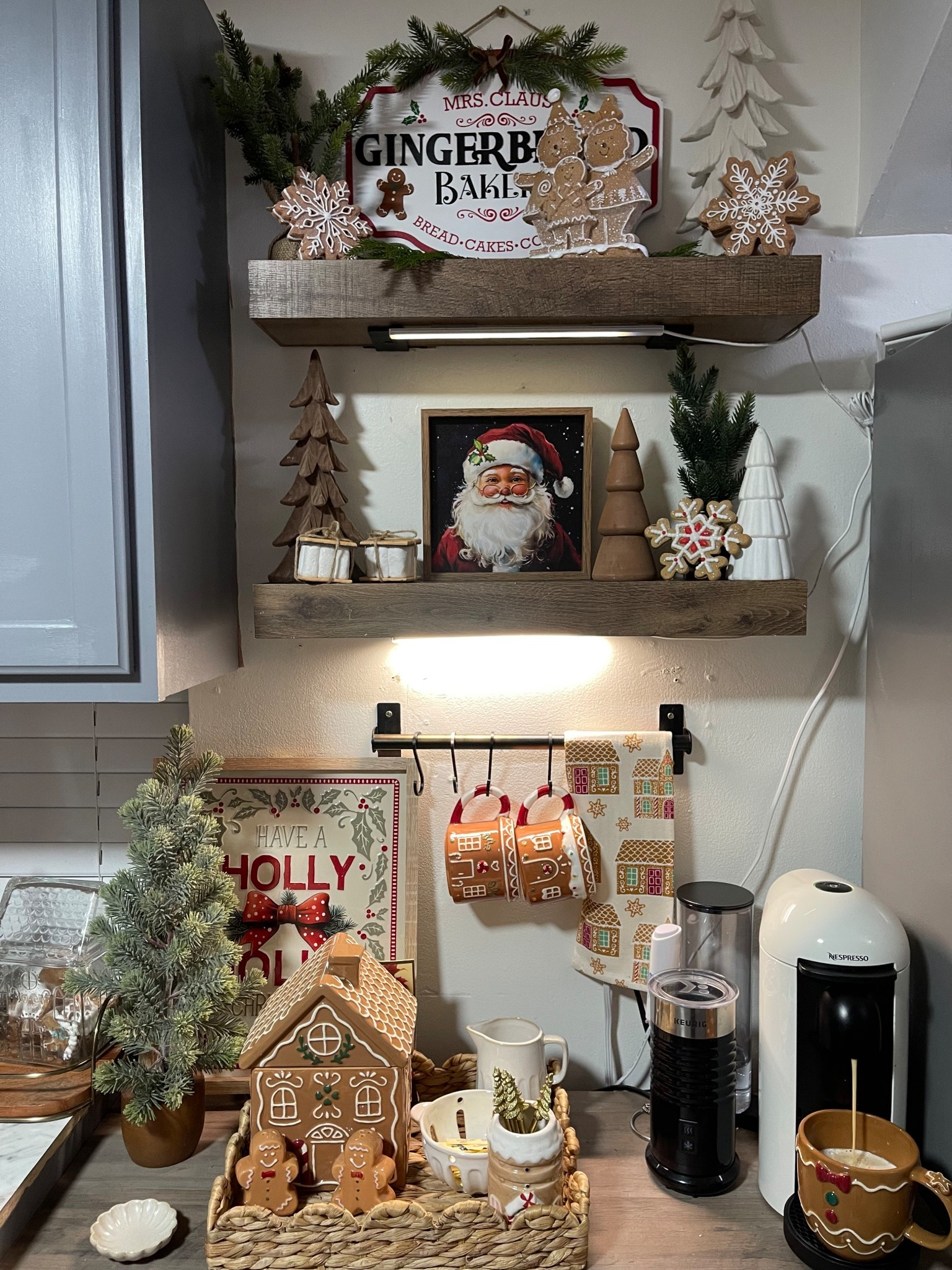 Gingerbread coffee bar decor 

#LTKSeasonal #LTKHoliday #LTKHome