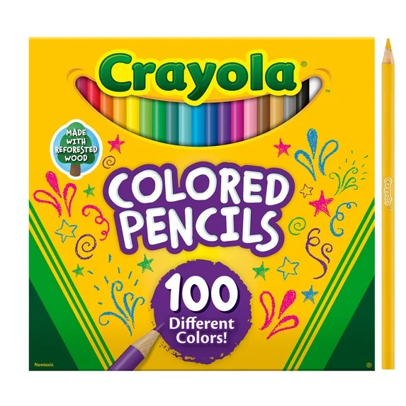 Crayola Colored Pencils, 100 Ct, Back to School Supplies, Adult Coloring Pencils, Art Classroom M... | Walmart (US)