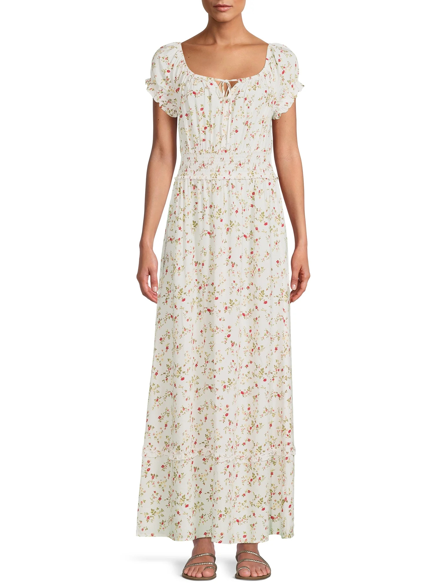 Liv & Lottie Juniors' Cottage Core Emma Maxi Dress with Smocked Waist | Walmart (US)