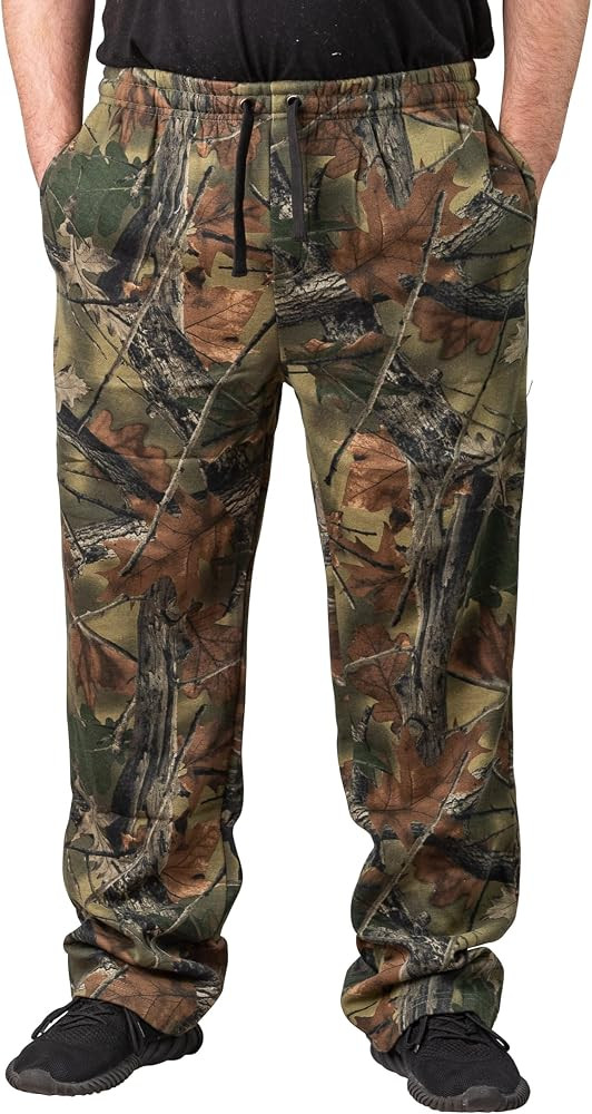 TrailCrest Men's Open Bottom Cotton Blend Lounge Hunting Sweatpants | Amazon (US)